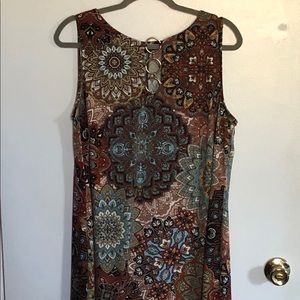 MSK Women Multicolored with Gold Accents Dress